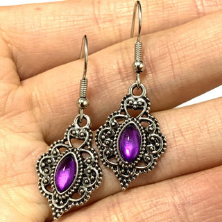 Adeline | Men's Amethyst Stylish Earrings for Unisex