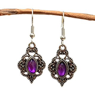 Adeline | Men's Amethyst Stylish Earrings for Unisex