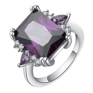 Sophie | Men’s Square Amethyst Ring