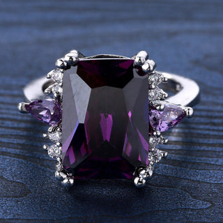 Sophie | Men’s Square Amethyst Ring