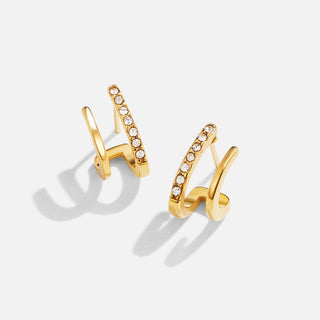 Clara | Claw Gold & Crystal Earrings