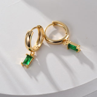 Serenity | Oriental Style Zirconia Emerald Earrings