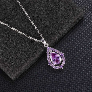 Emery | Amethyst Teardrop Zirconia Jewelry Set