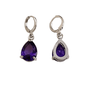 Leah | 2pcs Men's Amethyst & Drop Earrings Noble Earrings