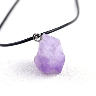 Ayla | Amethyst Raw Stone Pendant Mineral Crystal