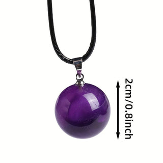 Stella | Natural Amethyst Rough Stone Polished Pendant 20mm