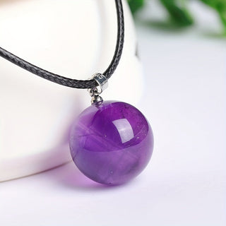 Stella | Natural Amethyst Rough Stone Polished Pendant 20mm