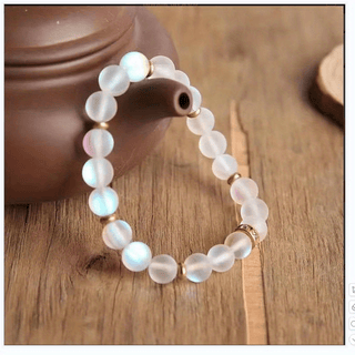 Chloe | Men's 8mm Moonstone Beaded Bracelet