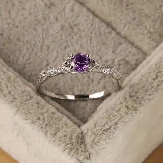 Paisley | Light Amethyst Ring For Men Couple Ring Birthday Gift