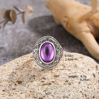 Josephine | Amethyst Ring Vintage Men's Hand Jewelry