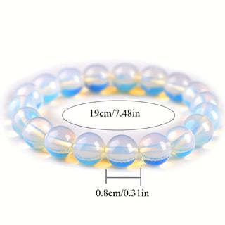 Willow | 8mm Opal Moonstone Bracelet Elastic Rope Hand String