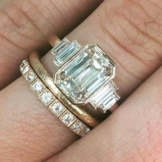 Vintage Crystal Turquoise Ring Set