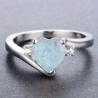 Riley | Moonstone Heart Rhinestone Ring Gift