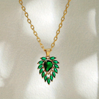 Hadley | Emerald Zircon Pendant Necklace