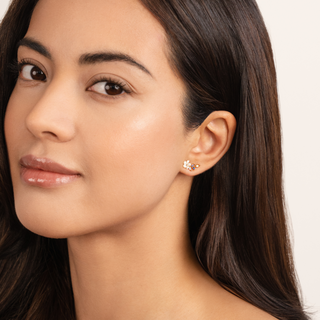 Sunny | Crystal White Blossom Earrings