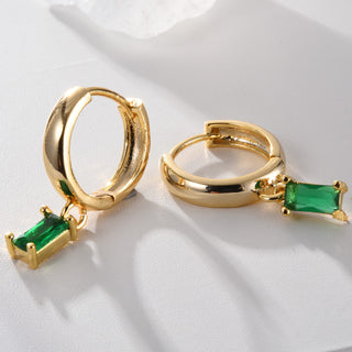 Serenity | Oriental Style Zirconia Emerald Earrings