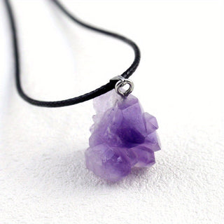 Ayla | Amethyst Raw Stone Pendant Mineral Crystal