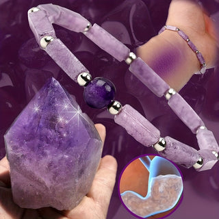 Eden | Amethyst Square Bar Bead Bracelet