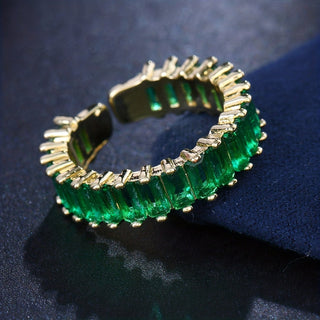 Rose | Men’s Gold Plated Emerald Ring
