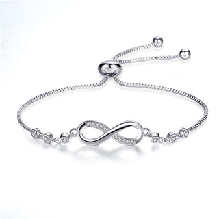 Audrey | Adjustable Silver Infinity Bracelet