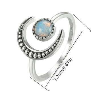 Harper | Colorful Moonstone Adjustable Ring