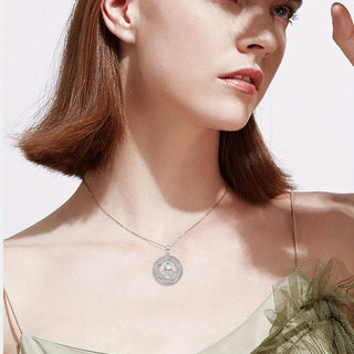 Layla | Moonstone Triple Moon Goddess Necklace Sterling Silver