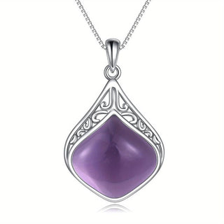 Iris | Amethyst Celtic Silver Pendant Necklace