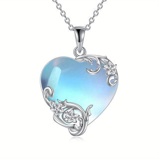 Nova | Moonstone Heart Necklace