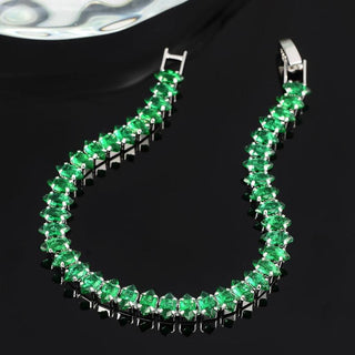 Ailany | Emerald Zirconia Marquise Bracelet