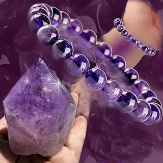 Addison | Amethyst Bracelet Faceted Beads Handcrafted Jewelry