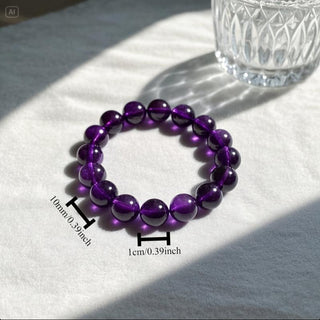 Maya | Natural Amethyst Bracelet 10mm Beads