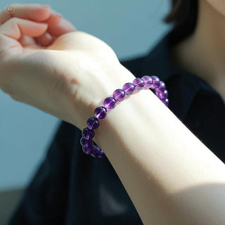 Maya | Natural Amethyst Bracelet 10mm Beads