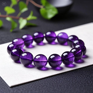 Maya | Natural Amethyst Bracelet 10mm Beads