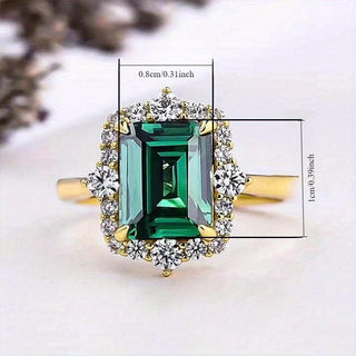 Hailey | Copper Emerald Engagement Ring