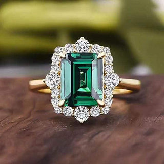 Hailey | Copper Emerald Engagement Ring