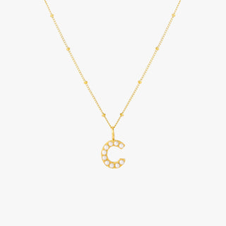Pearl Initial Necklace