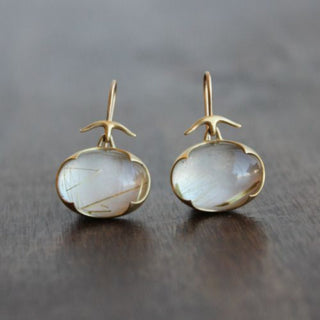 Millie | Vintage Moonstone Golden Earrings