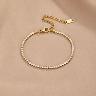 Stevie | Cordelia Gold Tennis Bracelet
