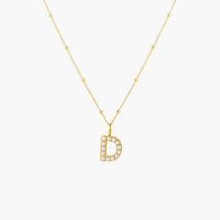 Pearl Initial Necklace