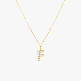 Pearl Initial Necklace