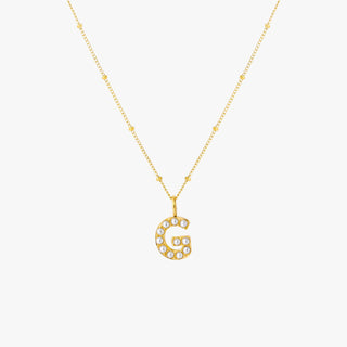 Pearl Initial Necklace