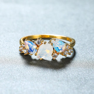 Amelia | Vintage Gold Moonstone Ring for Women