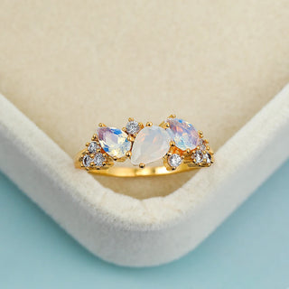 Amelia | Vintage Gold Moonstone Ring for Women