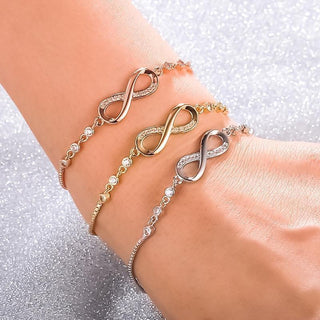 Audrey | Adjustable Silver Infinity Bracelet