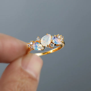 Amelia | Vintage Gold Moonstone Ring for Women