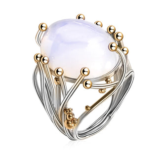 Aria | Irregular Bohemian Moonstone Vine Ring