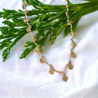 Melita Dangle Heart Choker Necklace