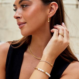Ana | Niyah Crystal Gold Bracelet
