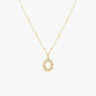 Pearl Initial Necklace