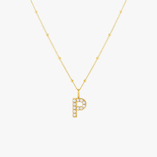Pearl Initial Necklace